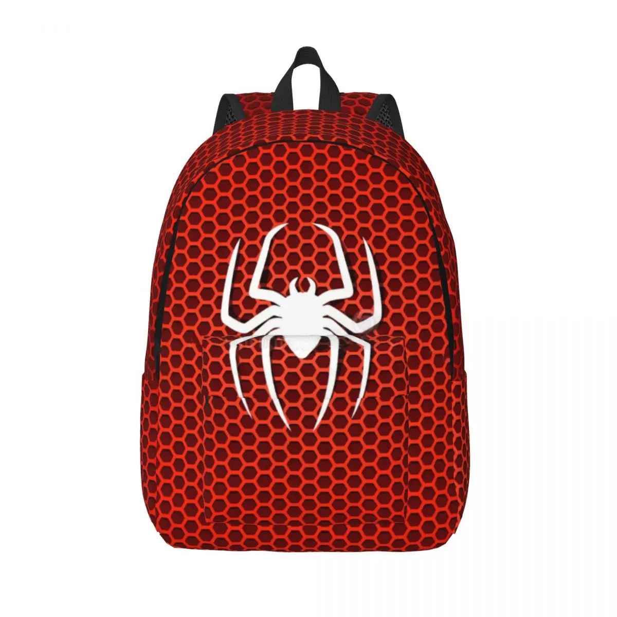 

Custom Spider Cobweb Hexagon Laptop Backpack Men Women Basic Bookbag for School College Students Spider Man Bags