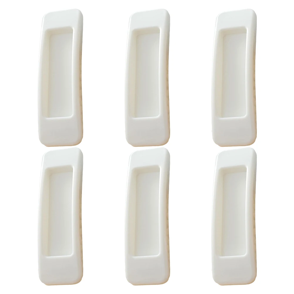 

6Pcs Durable ABS Door Pull Handles Adhesive Kitchen Furniture Knobs Closet Accessories