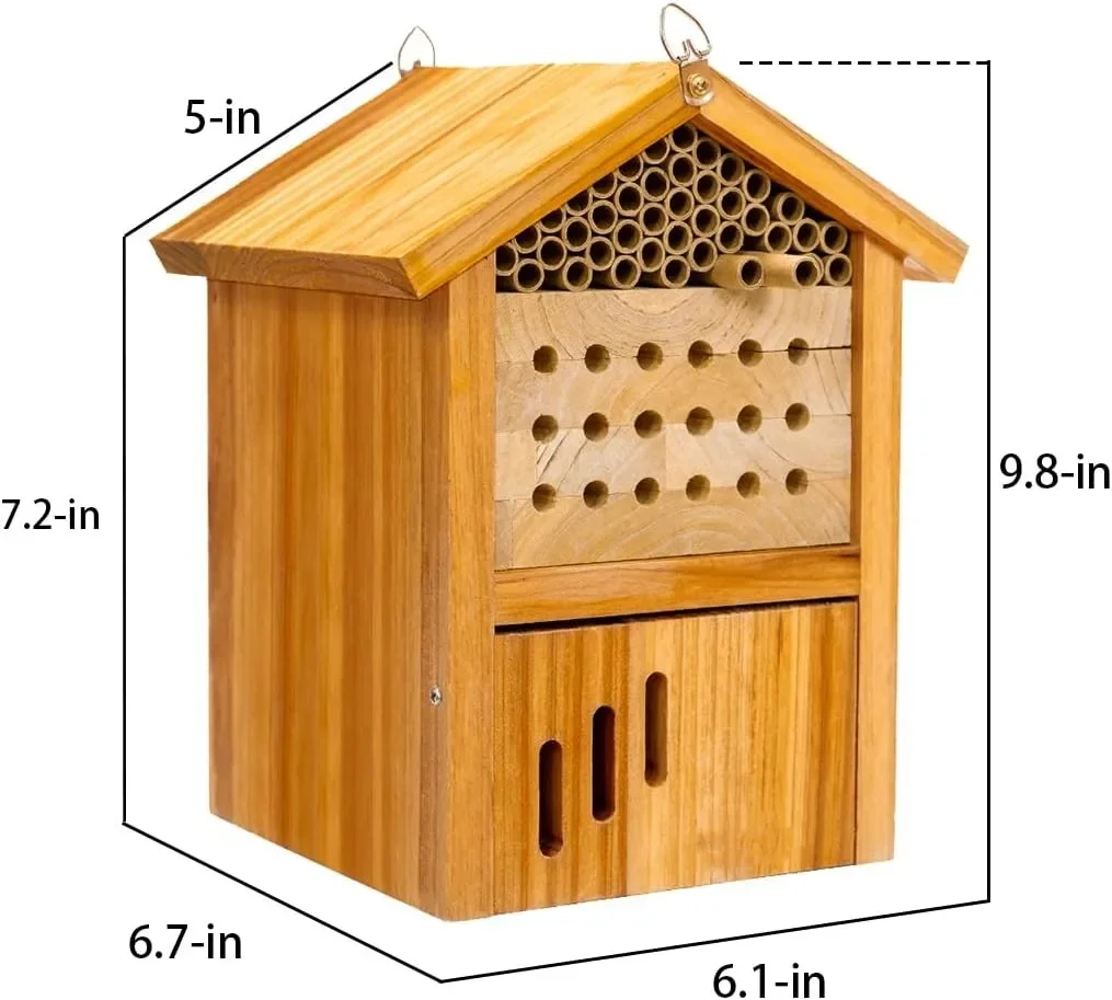 carpenter bee trap cell drawer wooden bee house handmade flow bee hive insect hotel beekeeping box equipment beehive