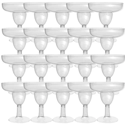20Pcs 5oz Clear Plastic Wine Glass Recyclable - Shatterproof Wine Goblet - Disposable & Reusable Cups for Champagne Dessert