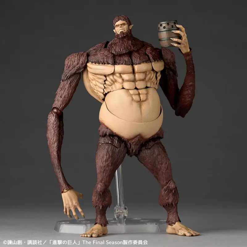 「進撃の巨人」ビースト・タイタンのアクションフィギュア。山口製作所製、可動式、コレクションモデル。アニメファン向けの卓上装飾品。