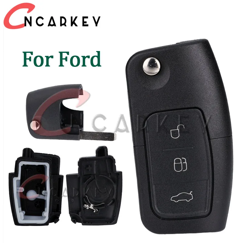 

Раскладной чехол для телефона с 3 кнопками для Ford Focus, Fiesta и C-Max K - Uncut Remote Smart Car