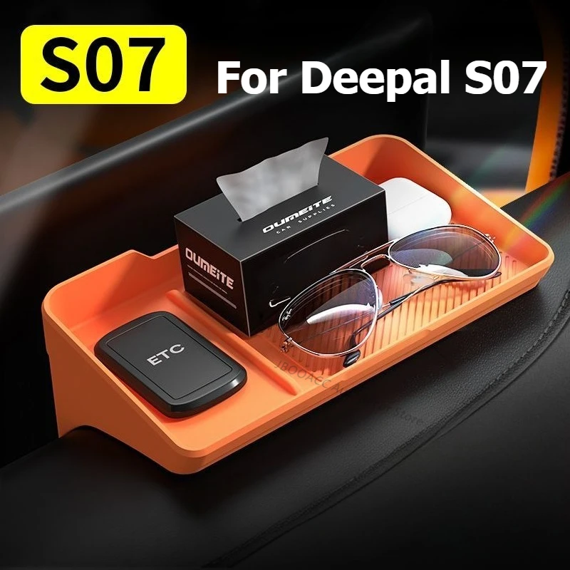 

For Changan Deepal S07 Car Screen Rear Storage Box Central Control Silicone Pad Tissue Box Storage Mat Interior Car Accessories