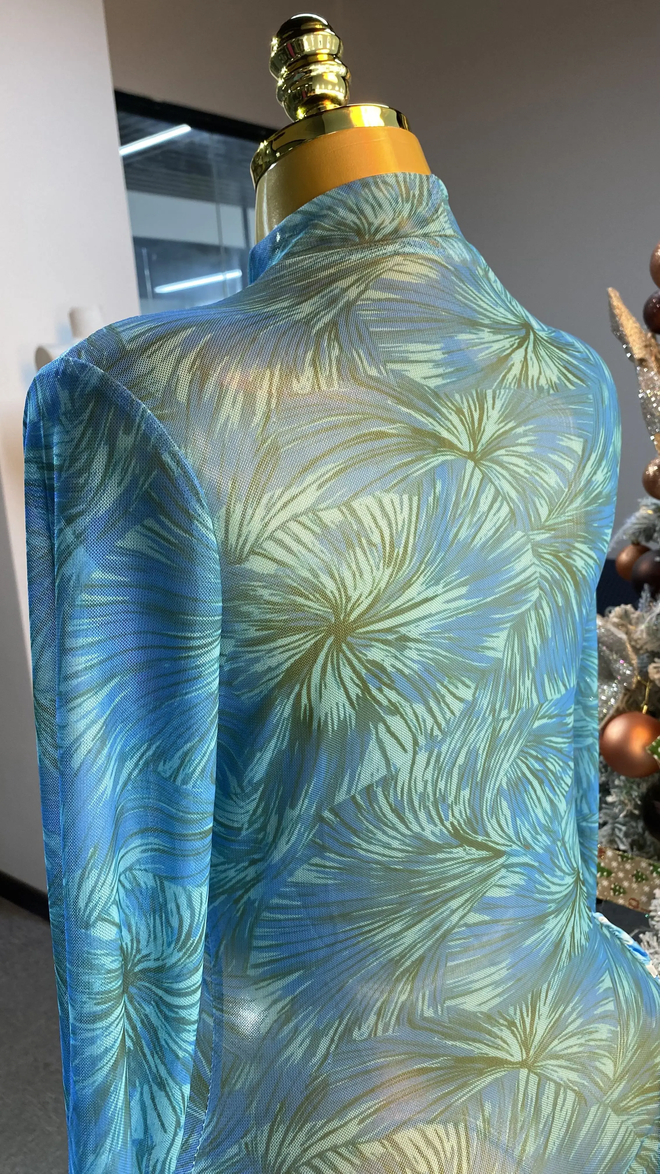 فستان ماكسي أنيق للنساء لعام 2025، أكمام طويلة، رقبة عالية، فستان سهرة للحفلات - GZXX393 #3