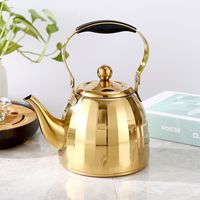 1L/1.5L/2L Gold Thickened Water Kettle with Infuser Stainless Steel Rapid Heating Boiling Water Pot Teapot For Home Tea Kettle