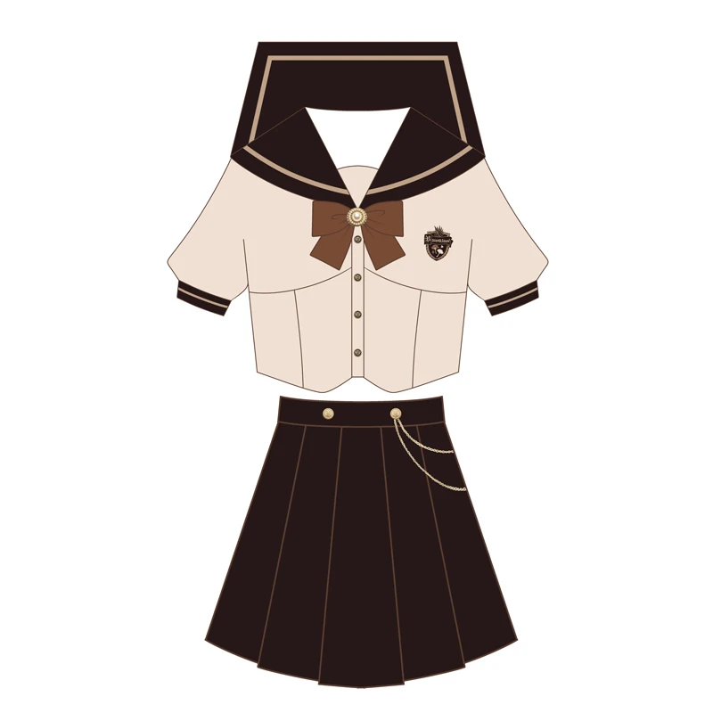 Uniforme scolastica da marinaio coreano Abito da marinaio universitario giapponese per feste Cos Sailor Fuku Uniformi Jk per ragazze a maniche corte