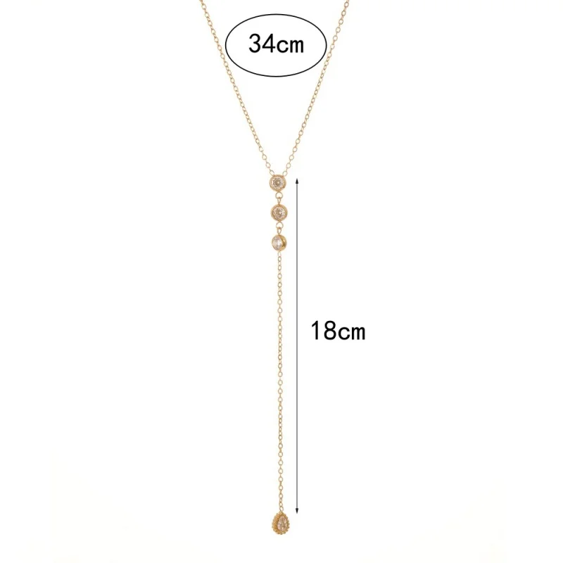 New Fashion Punk 2025 Necklace Back Necklace Simple Crystal Back Necklace Necklace Lady Wholesale Sales Colar Feminino