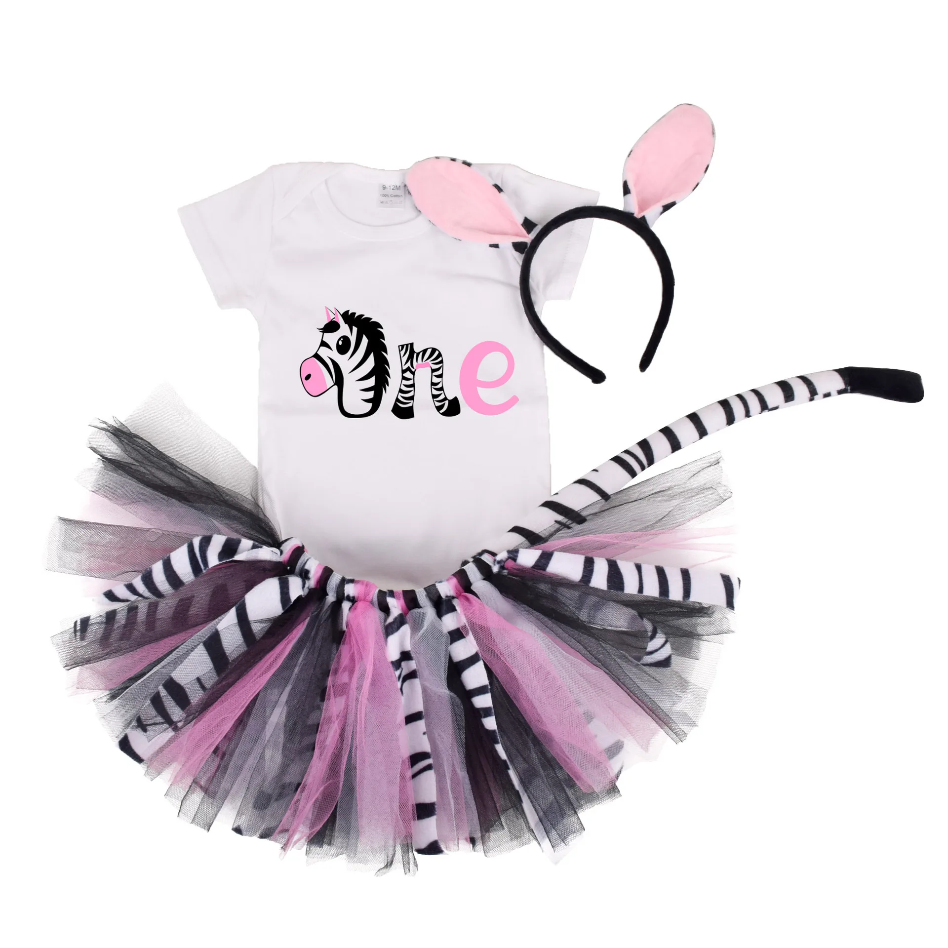 Baby Girls Giraffe Zebra Tutu Skirt Outfit for Kids Christmas Halloween Costume Toddler Girl Animal Tutus Set for Birthday Party