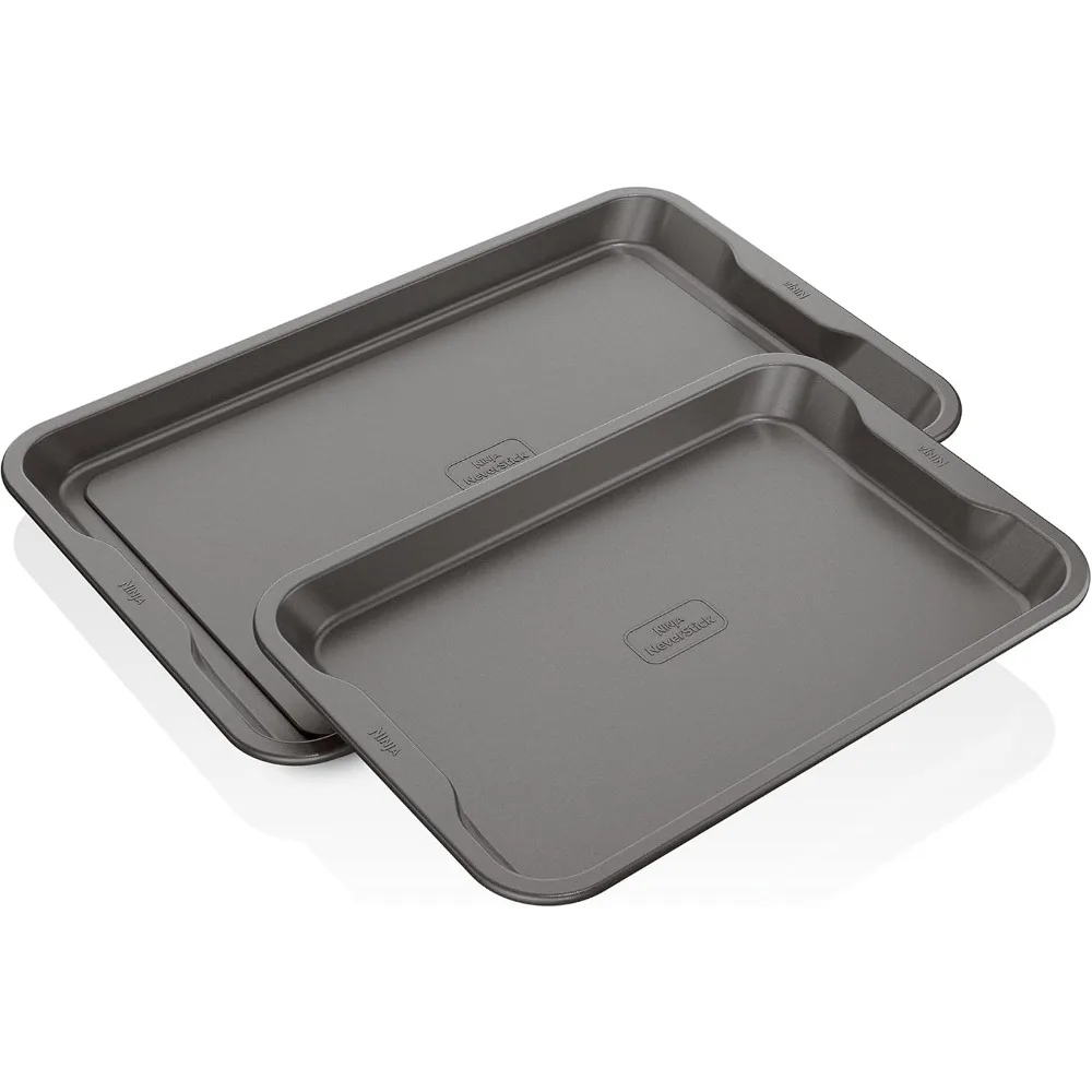 

Premium 2-Piece Nonstick Baking Sheet Set, Oven Safe to 500°F, Dishwasher Safe with 9x13 & 11x17 Inch Pans