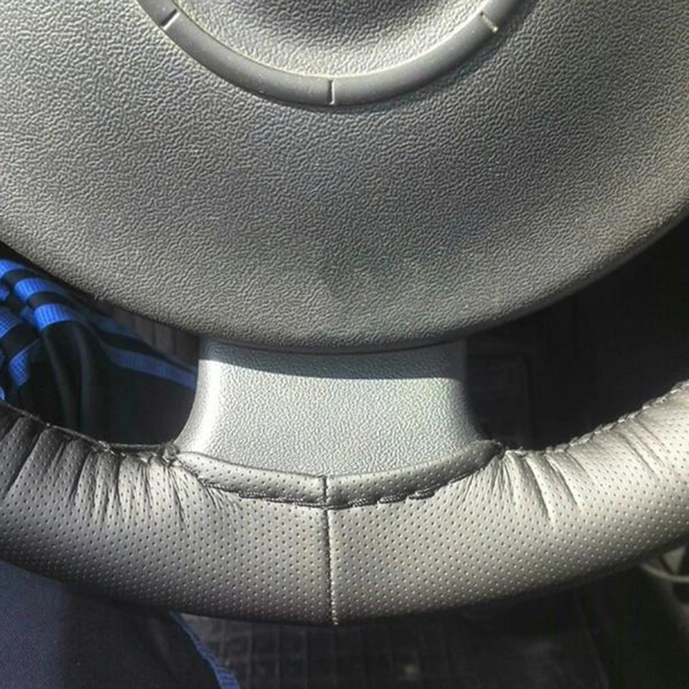 

Wheel Pu Grey Fit 38Cm Car Steering Wrap Steering Cover Protector Wheel Accessories Elastic Soft