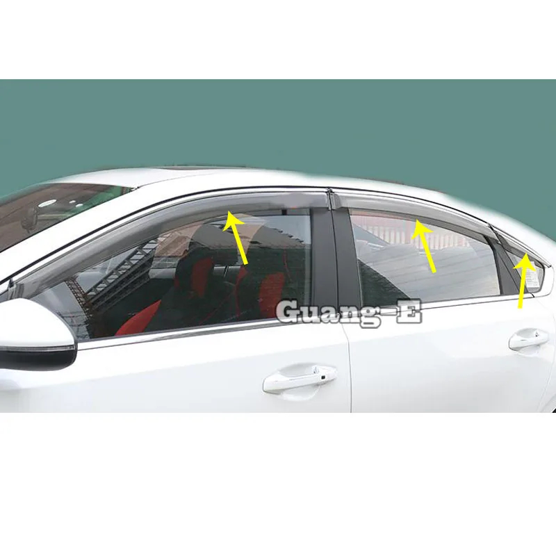For Kia K3 Forte Cerato 2019 2020 2021 2022 Car Styling Cover Stick Lamp Plastic Window Glass Wind Visor Rain/Sun Guard Vent