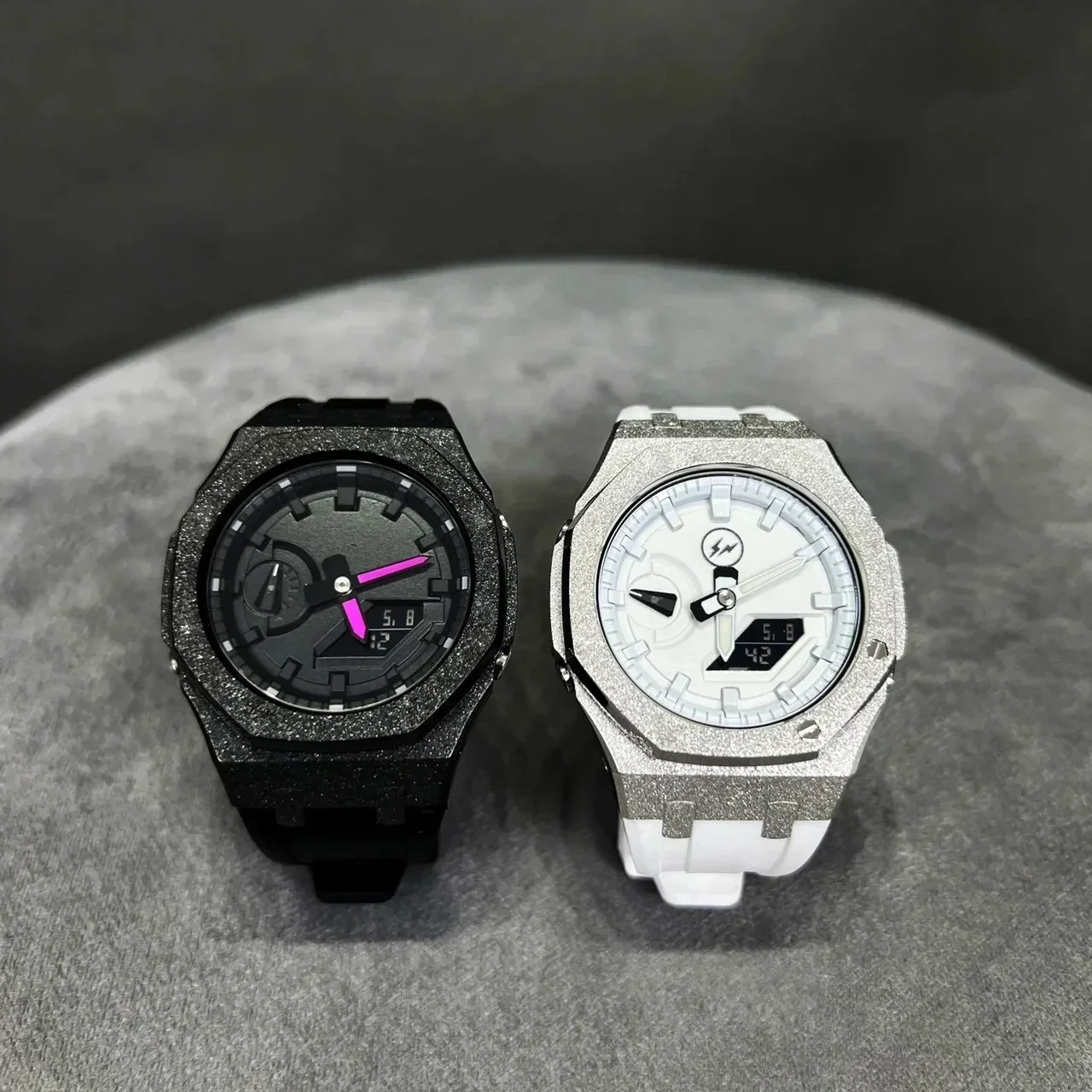 Gen4 Mod Kit for Casioak GA2100 GMAS2100 Modification Kit Bezel Emery Frosted Case Rubber Band for GA-2110 GAB2100 Metal Bezel