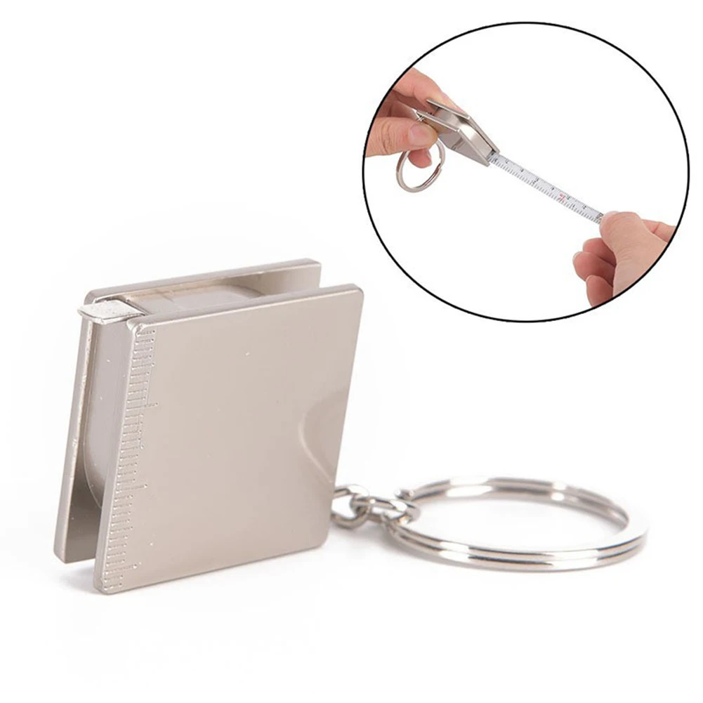 For Household Tasks Miniature Tape Ruler Keyring Pull Ruler 70-80 Cm Compact Stainless Steel Ruler Pocket Ruler