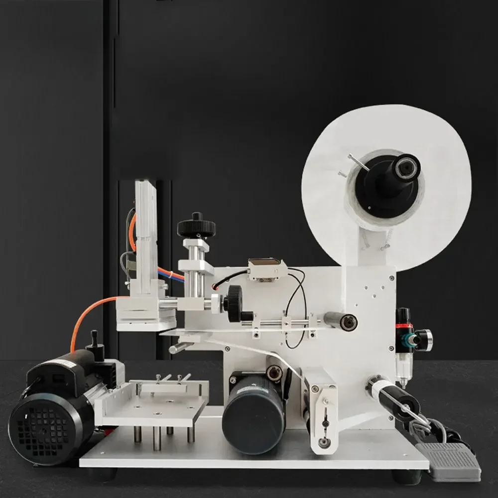 半自動空気圧フラットラベリングマシン、ドラッグボトル、スティックマークラベラー、LT-60