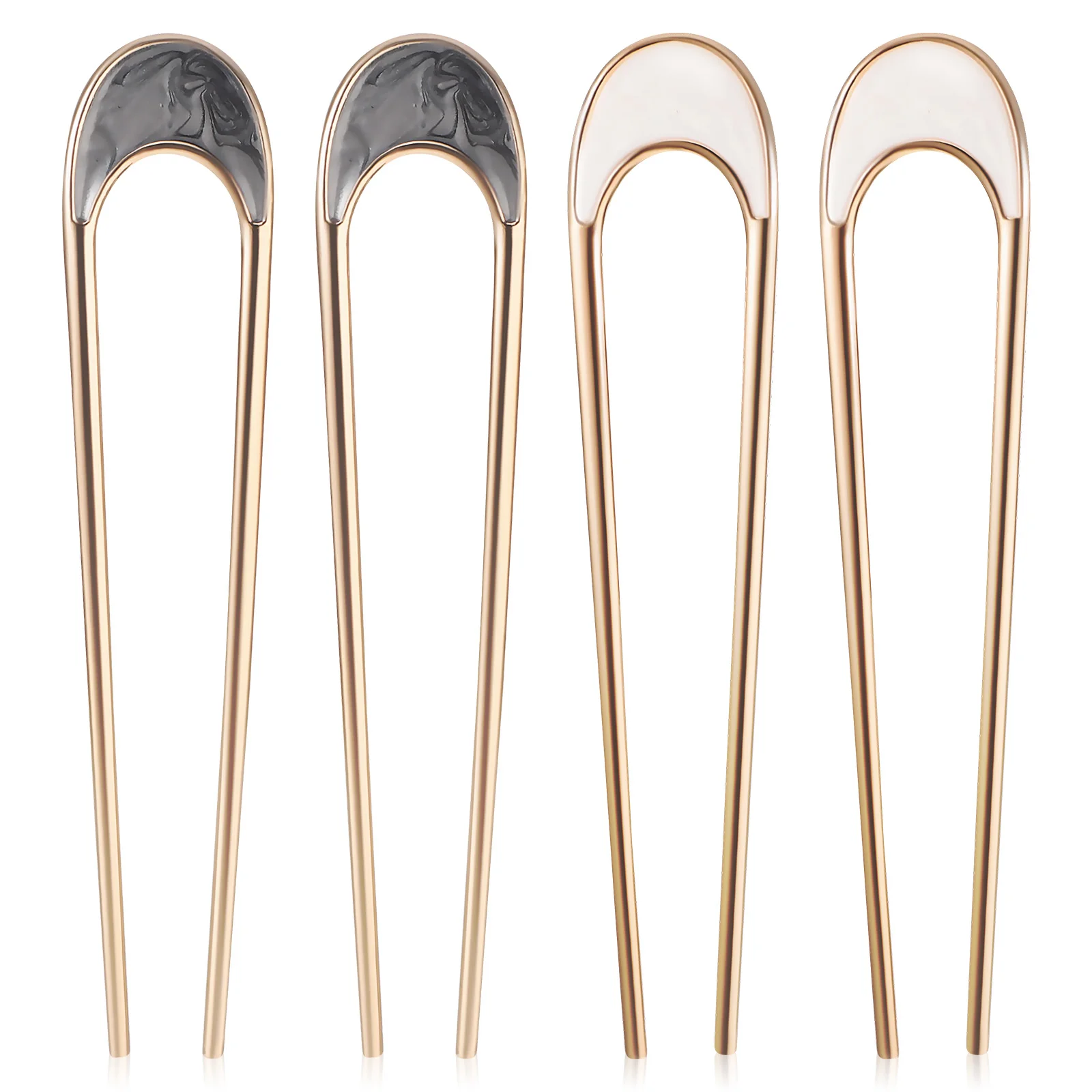 

4 Pcs Hairpin Fine Pins for Women Styling Bun Clips French Twist Large Vintage Bride