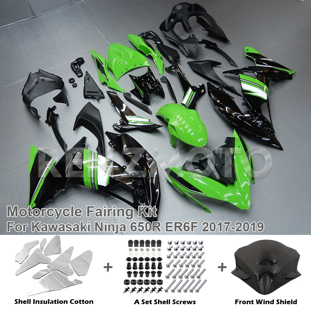 

Обтекатели подходят для NINJA 650 ER-6F EX650 2017-2019, аксессуары для мотоциклов, комплект обтекателей NINJA 650 ER6F 2018 17 18 19