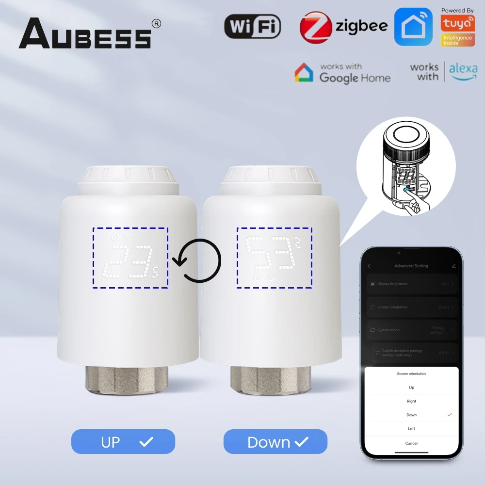 Tuya inteligente termostato programável, controlador de temperatura, válvula do radiador, Wi-Fi, TRV, ZigBee, SmartLife, Alexa, Google