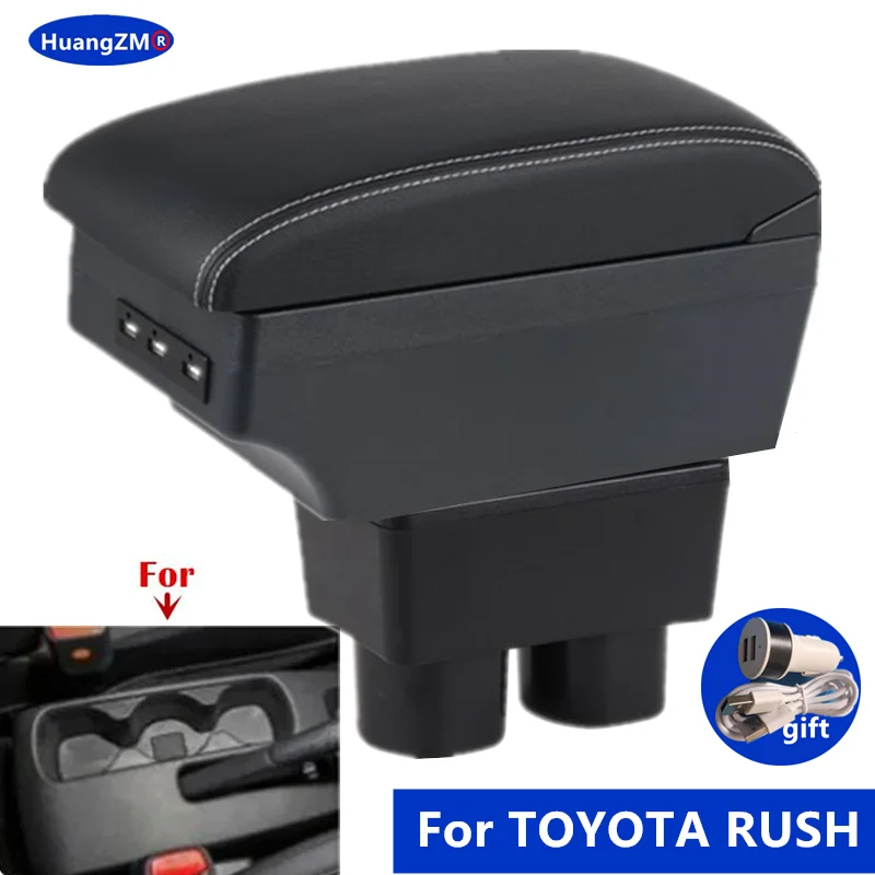 Caja de reposabrazos de coche para TOYOTA RUSH, caja de reposabrazos para Toyota Avanza Rush Aruz, caja de almacenamiento Interior de reequipamiento dedicado, accesorios para coche