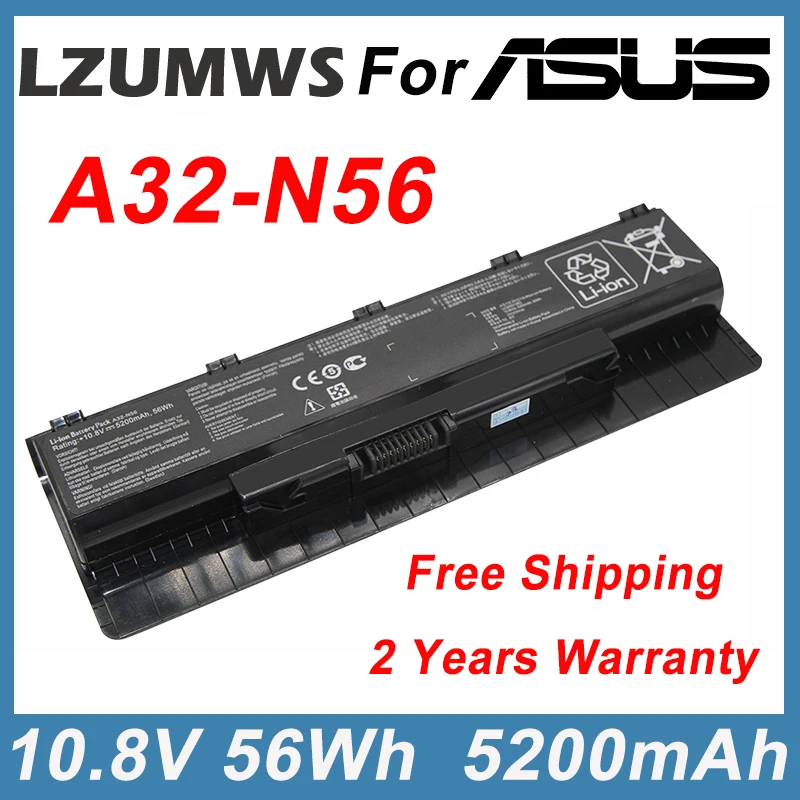 

A32-N56 10,8 V 56Wh 5200mAh Аккумулятор для ноутбука ASUS N56V/N56VB/N76VB/N56JR/N56VZ/N76V N56J G56JR N76VJ N56VJ N56DY N56JK N76VZ