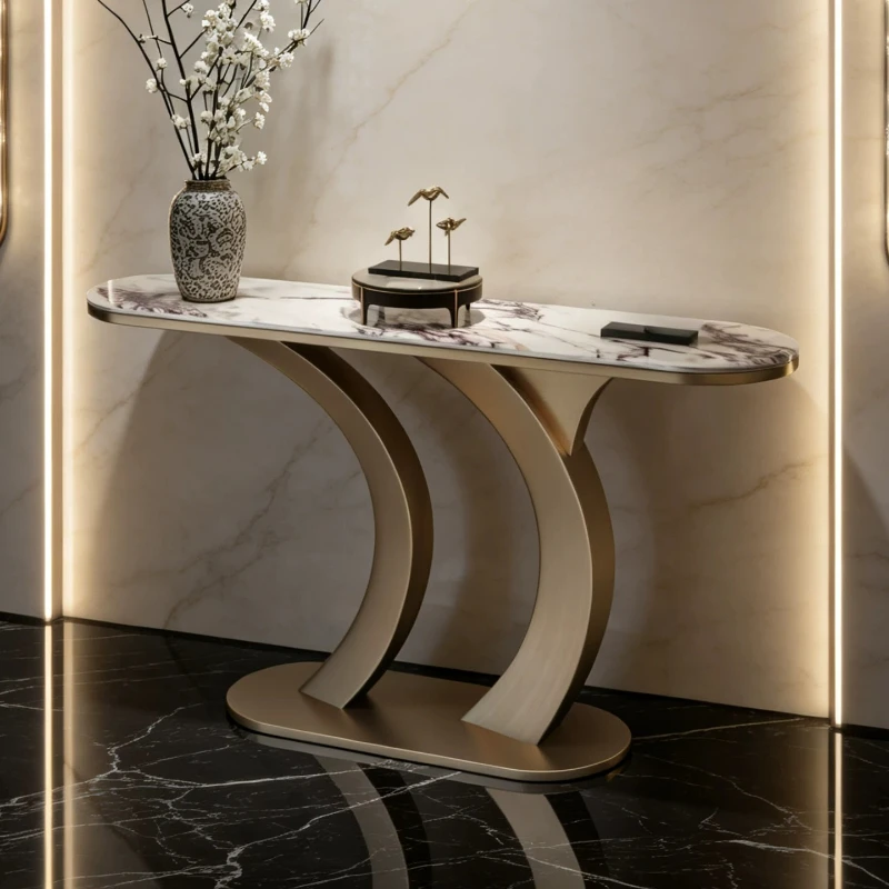 Italian Luxury Entrance Console Table Nordic Modern Vintage European Console Table Tavolo Soggiorno Living Room Furniture