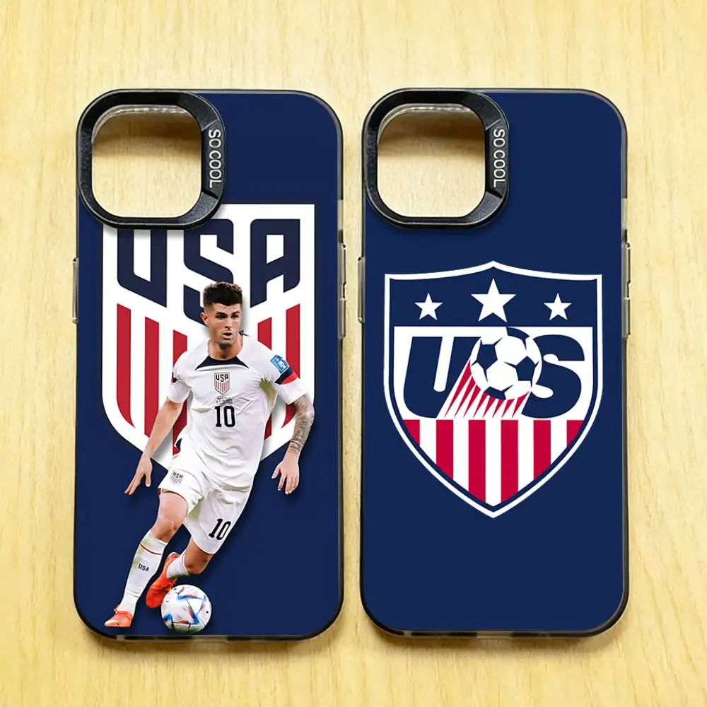 

USA Football Team Phone Case for iPhone 17 16 15 14 13 12 11 Pro Plus Max Mini X XS Air Stylish Cover