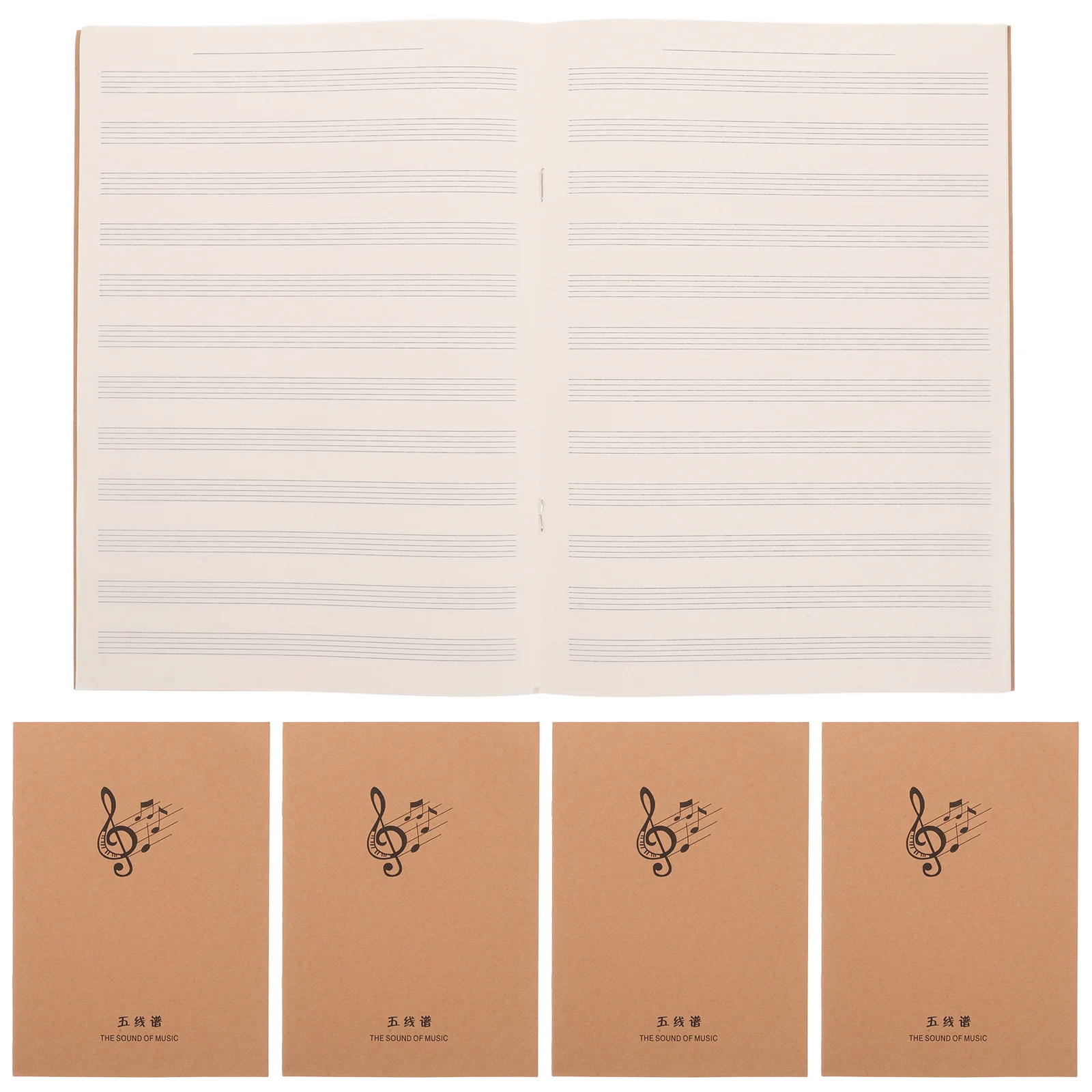 

10 pcs Five- Notebook 8.5X11 Inch Eyefriendly Paper For Guitar Piano Composition Practice Portable Manuscript Paper