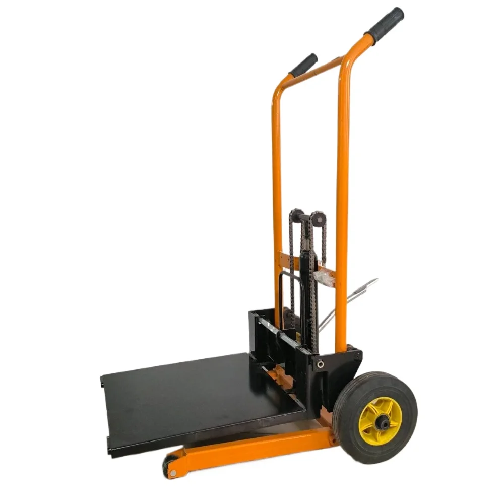 

Manual small forklift household stacker hydraulic transporter