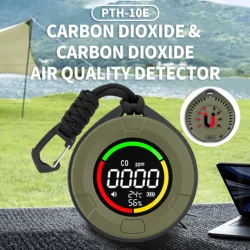 Protmex Digital Air Quality Detector CO2 CO Temperature Humidity Monitor Tester Carbon Dioxide LCD Rechargeable Detector