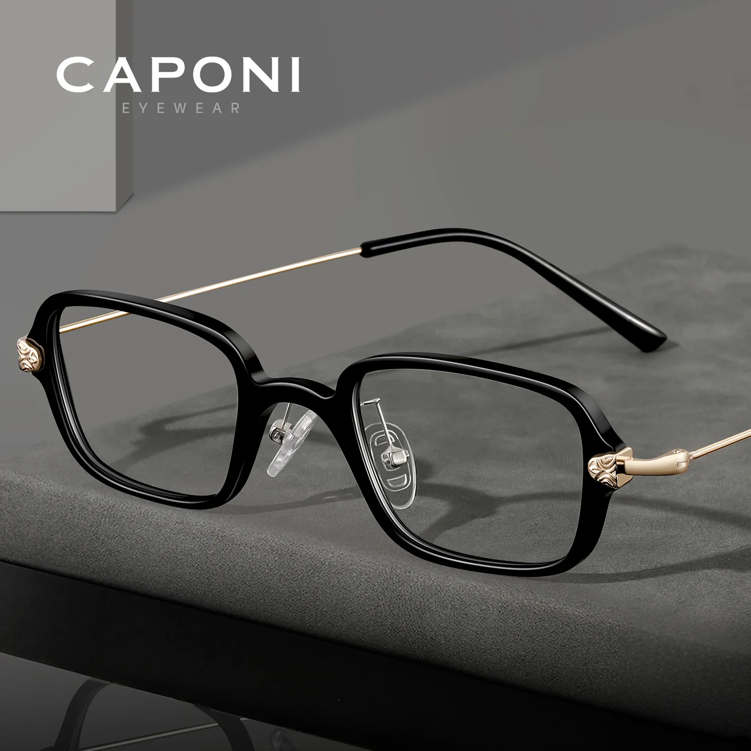 CAPONI Classic Presbyopic Men Glasses Business Anti Blue Ray Computer Reading Glasses Diopter from +0 to +4.0 Eyeglasses LH35613