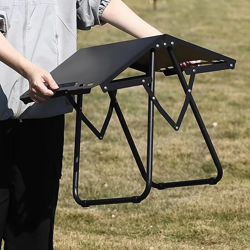 

multifunctional picnic beach table Camping Folding Table Outdoor Hiking Picnic BBQ Portable Metal Table hangable item Pony Stool