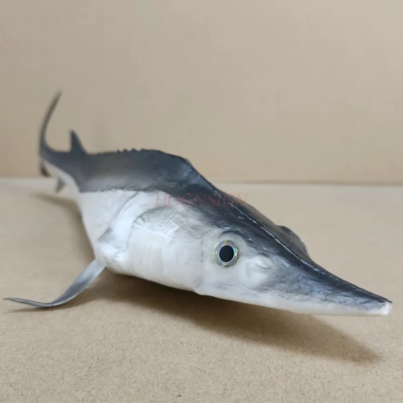 Simulation Pu Fake Sturgeon Seafood Food Fish Model Baby Toys Model Kitchen Decoration Props Teaching Materials Teaching Aids