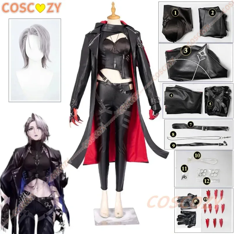 

Path To Nowhere Zoya Game Suit Cool Sexy Lovely Uniform Cosplay Costume Wig Rose Intranet Hair Halloween Party Role Play Outfit