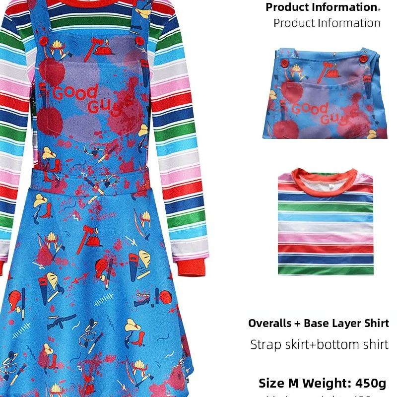 

Новинка 202, костюм для косплея Annabelle Come Ba на Хэллоуин, женская юбка, версия, кукла-призрак, наряд для воскрешения пар