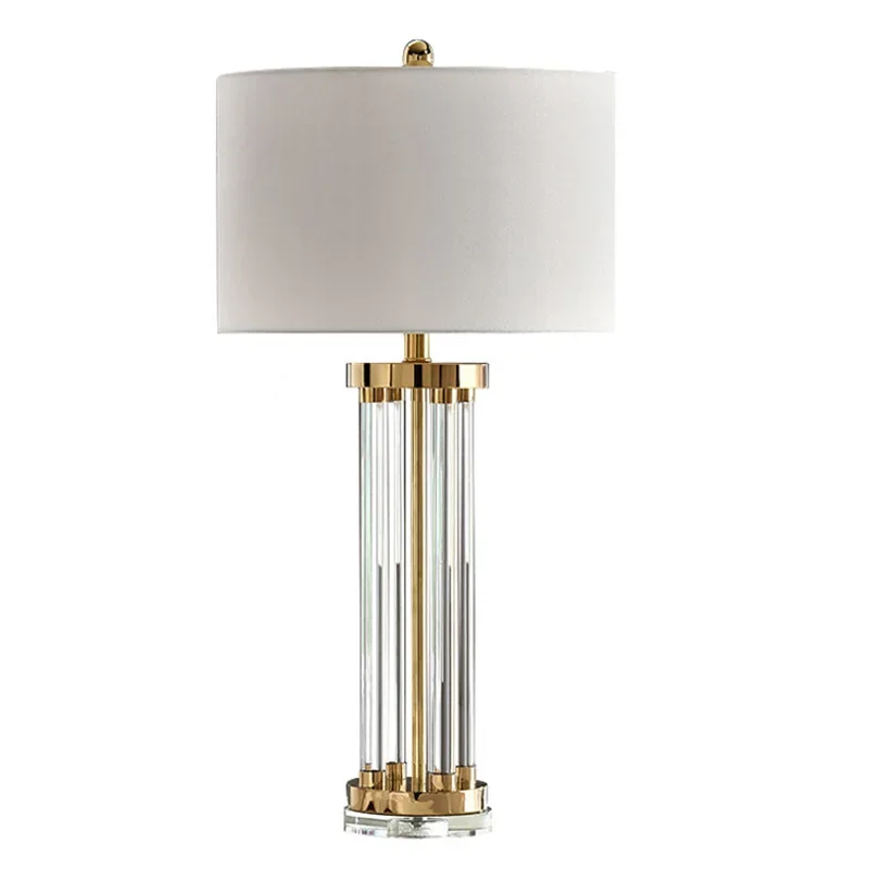 

GHJUYIOL Post modern gold minimalist crystal creative model house, villa, living room, bedroom, bedside lamp