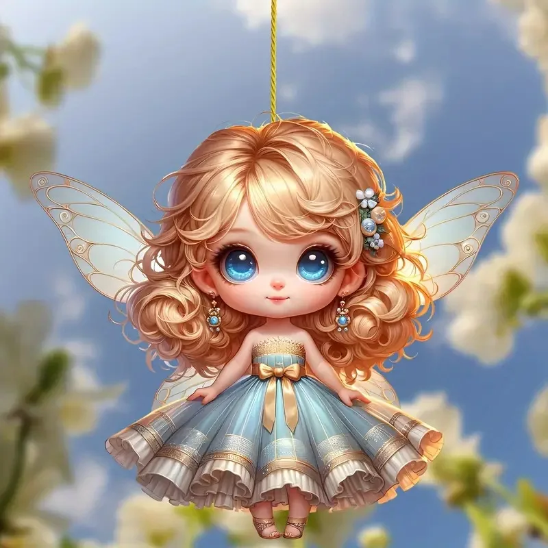 Acrylic Small Fresh Pendant Keychain 2d Cute Rearview Mirror Decoration Unique Cartoon Charms for Ker Decoration