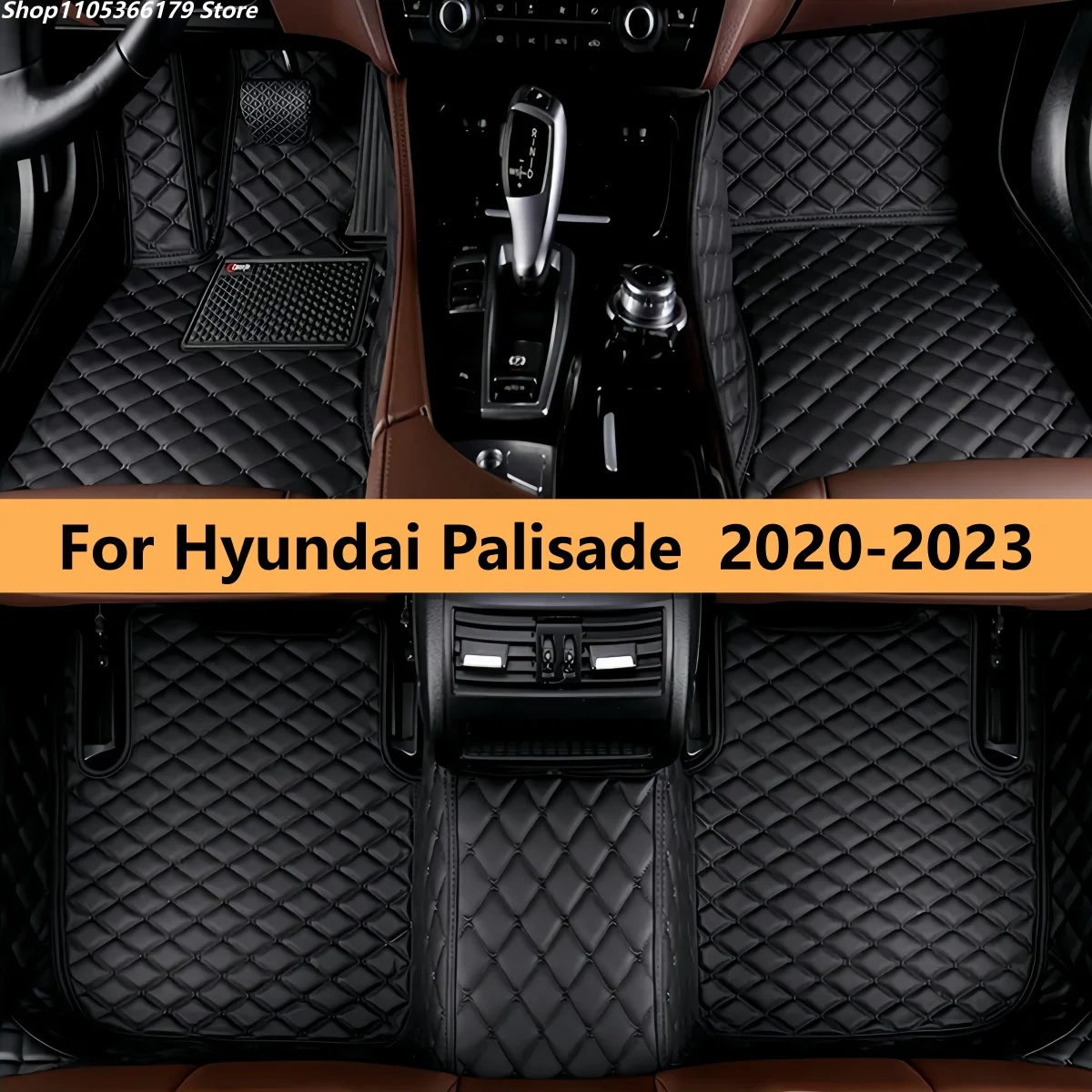 

Custom Car Floor Mats Fit For Hyundai Palisade 2020 2021 2022 2023 Auto Accessories Leather Matts Foot Carpet Pads Full Set