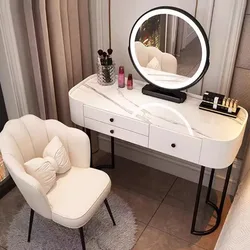 Tanie krzesło toaletka kobiety biała szuflada narożna toaletka lustro makijaż Vanity De Maquillaje Mueble zestawy mebli