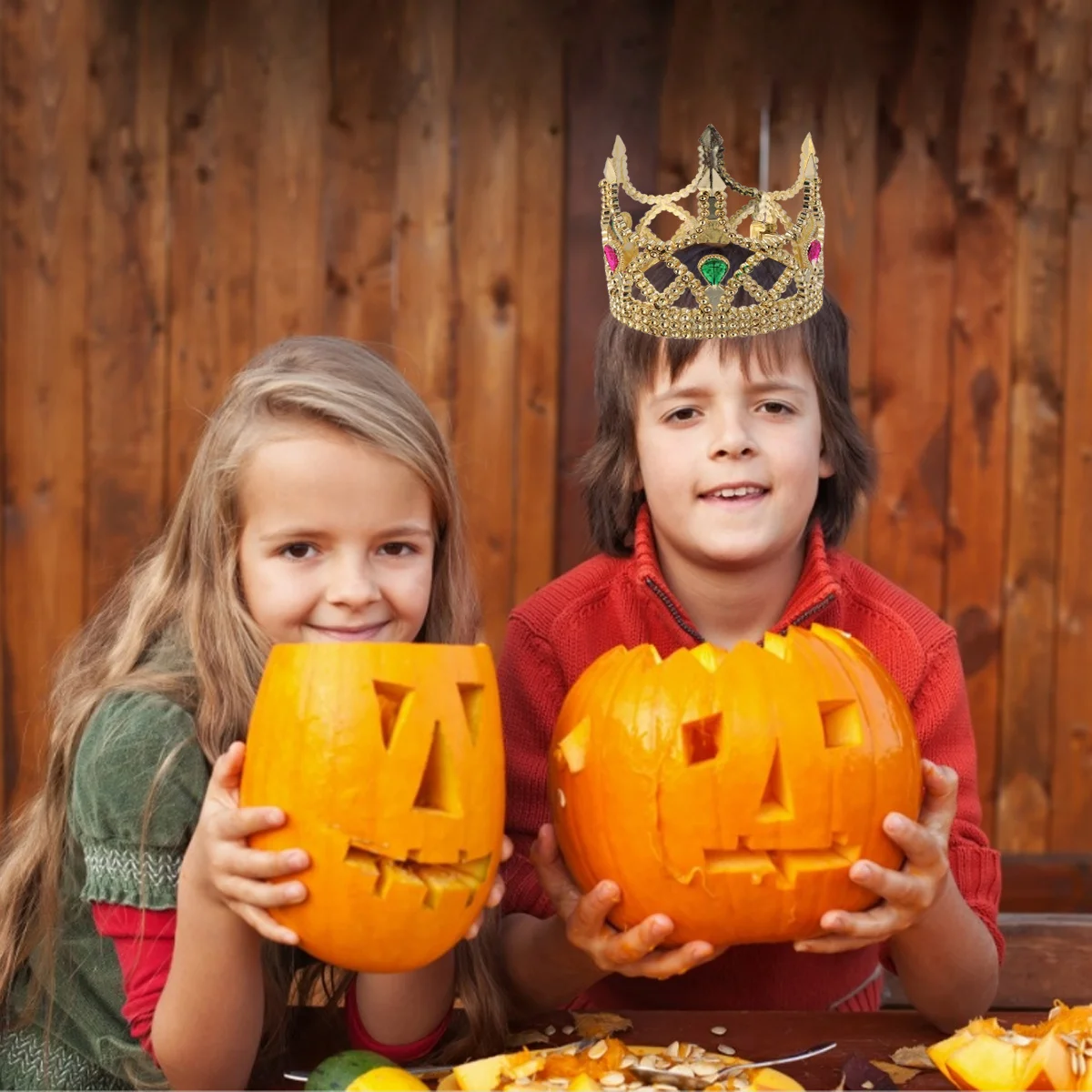 

2pcs Shape Plastic For King Dressing Party Silver Golden Reusable Durable Halloween Medieval Headdress Party Supplies Fashion