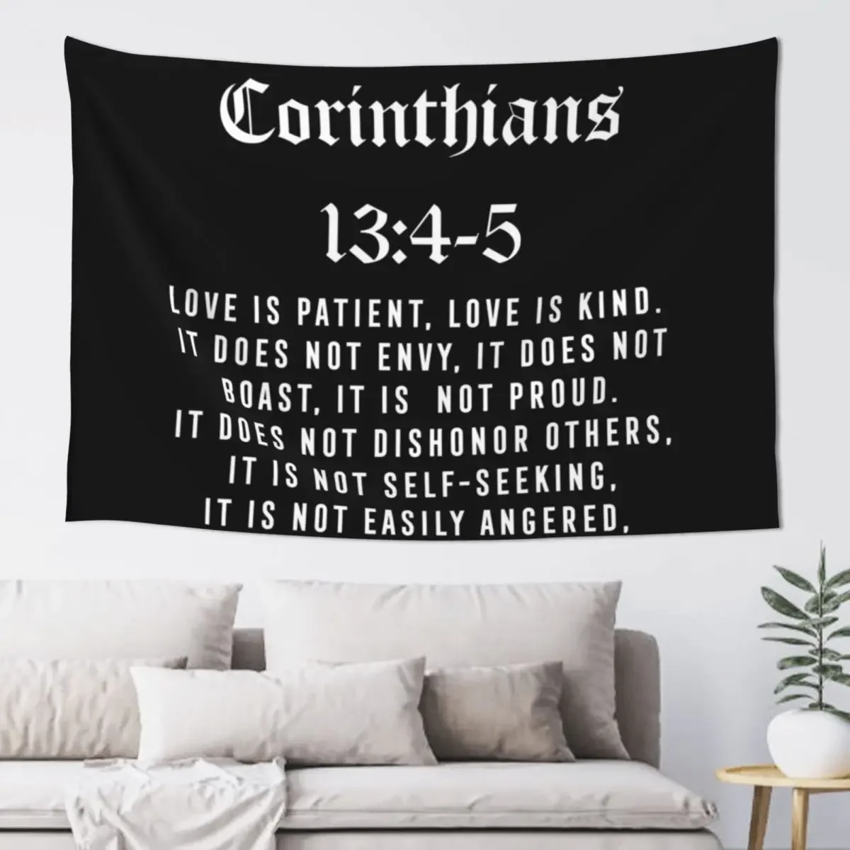 

Corinthians 13:4-5 Tapestry Home Decoration Bedroom Organization And Decoration Decorative Paintings Decor For Room Tapestry