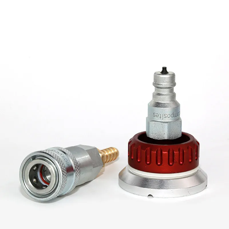 1PC Self Sealing Metal Vacuum Valve Nozzle Reusable Vacuum Bag Connector for Prepreg Vacuum Process Carbon Fiber Resin Infusion