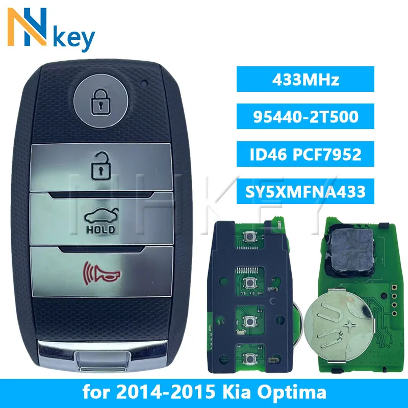 

NHKEY for 2014-2015 Kia Optima Remote Car Key HYBRID 95440-2T500 Keyless Smart Key FCC SY5XMFNA433 PCF7952 Chip