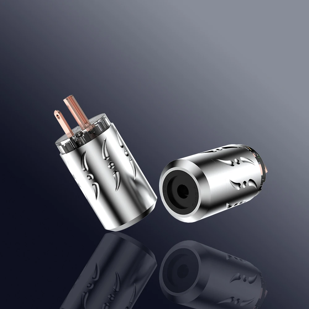 Viborg 1Pair Aluminum Alloy 20mm Transparent HIFI 15A US Standard AC Plug Power Supply IEC Cord for Audio Equipment