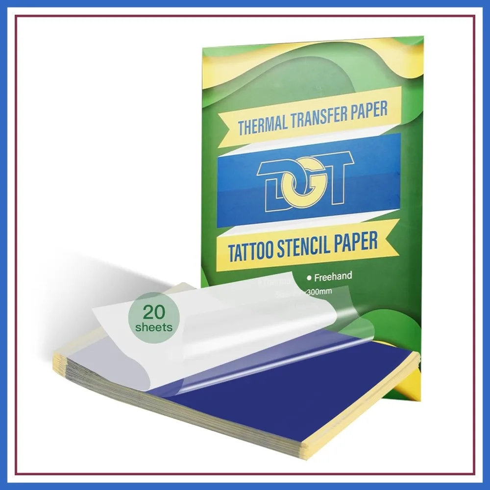 

A4 Tattoo Transfer Paper, 20 Sheets Tattoo Stencil Paper for Artists & Beginners