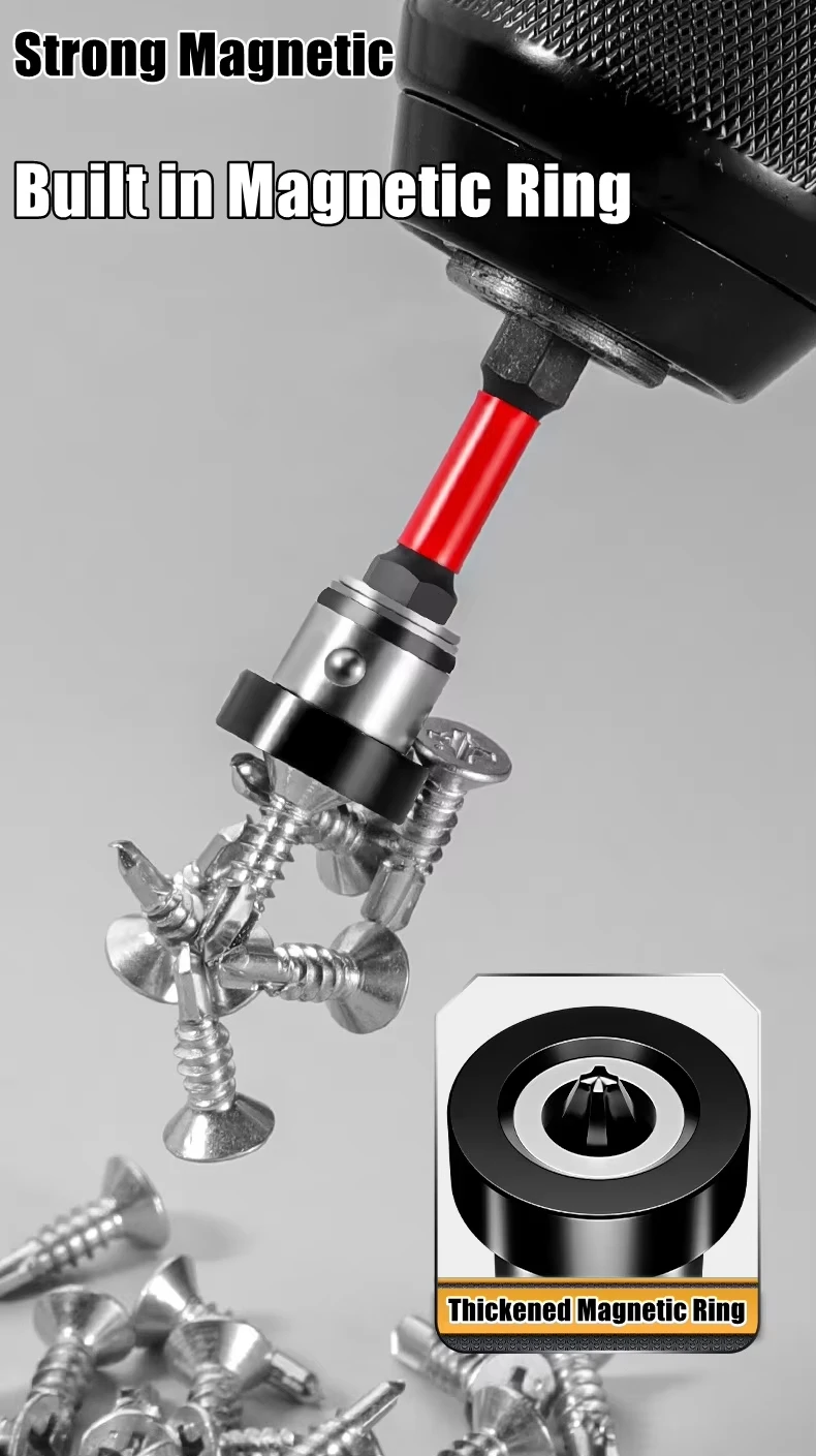 Magnetische Positionierung Schraubendreher-Bits für Trockenbauschrauben Lokalisierungs-Bitkopf für Gipskartonplatten präzise Bohrwerkzeuge perfekt für Bau-, Montage- und DIY-Projekte – Detail 6