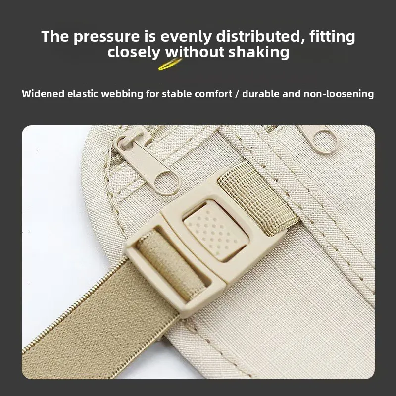 Unisex Close-fitting Anti-theft Waist Pouch Outdoor Jogging Fanny Pack Multi-function Ultra-thin Hidden Phone Holder Document