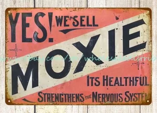 Moxie drink healthful metal tin sign bathroom wall decor