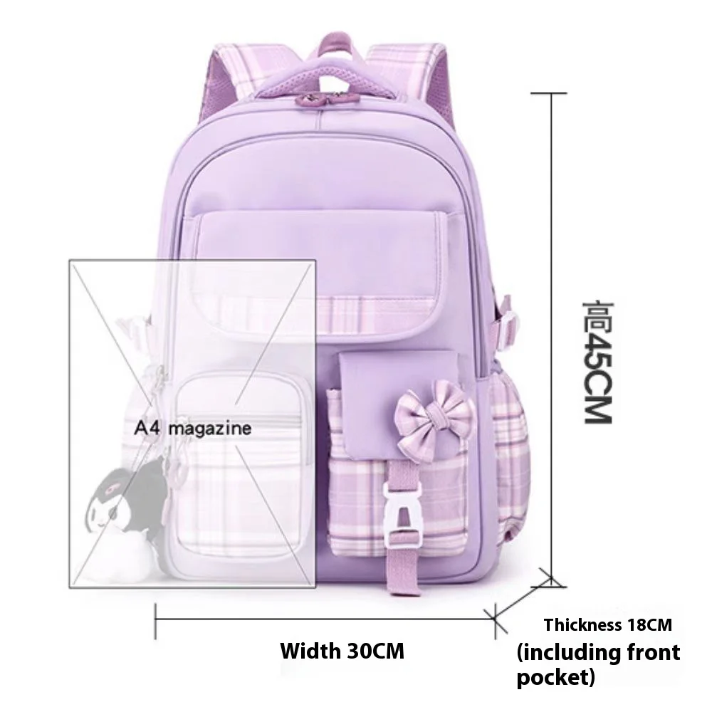 2024 nueva mochila para estudiantes, bonita mochila infantil de dibujos animados para grados 1-6, mochila ligera y reductora de carga para niños y