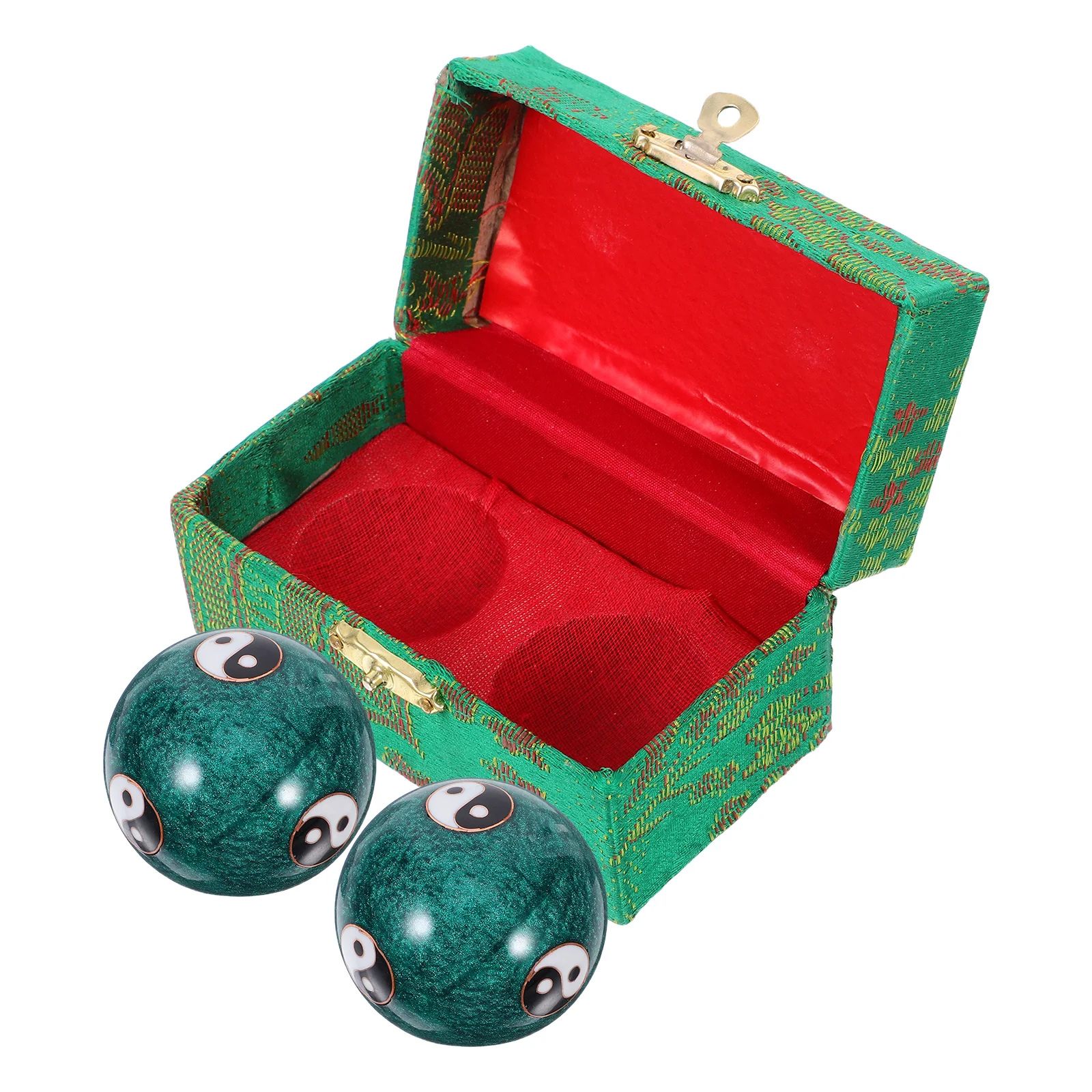 

1Pair 47mm Chimes Hand Massage Balls Chinese Tai Chi Style Acupressure Points Exercise Baoding Balls Portable Gift