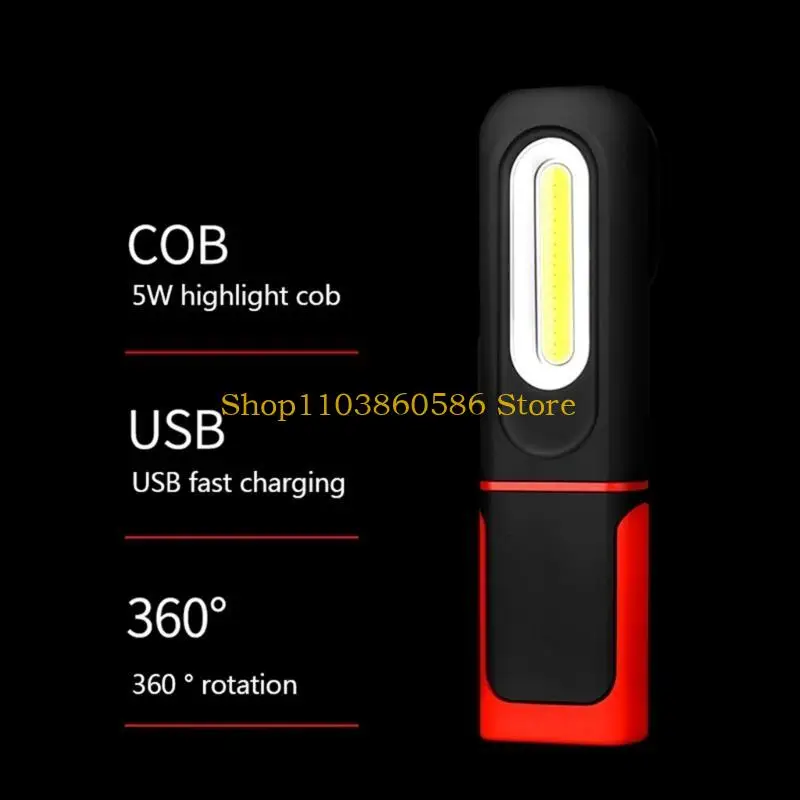 

242A Rechargeabl USB Work Light COB LED Inspection Lamp Torch for Outdoor Car Repair