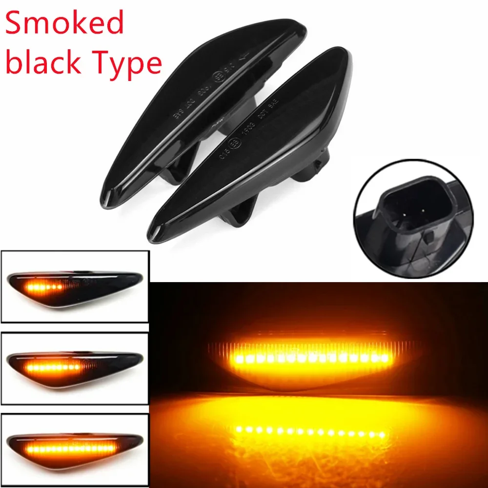 2pcs LED Dynamic Turn Signal Sequential Blinker Light For Mazda 6 Mazda6 GH Mazda5 CW Premacy RX-8 MX-5 Fiat 124 Spider